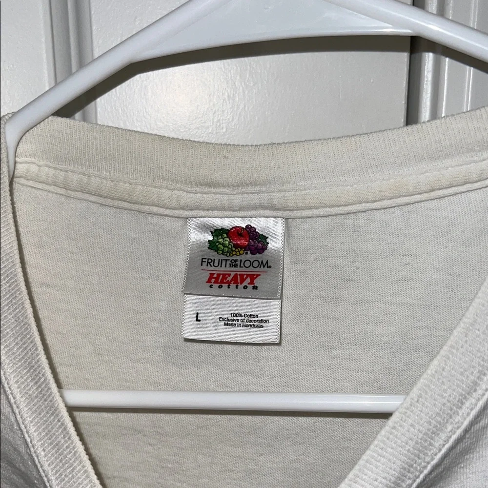 VINTAGE 90s Budweiser White and Red Logo Tee - Picture 3 of 5